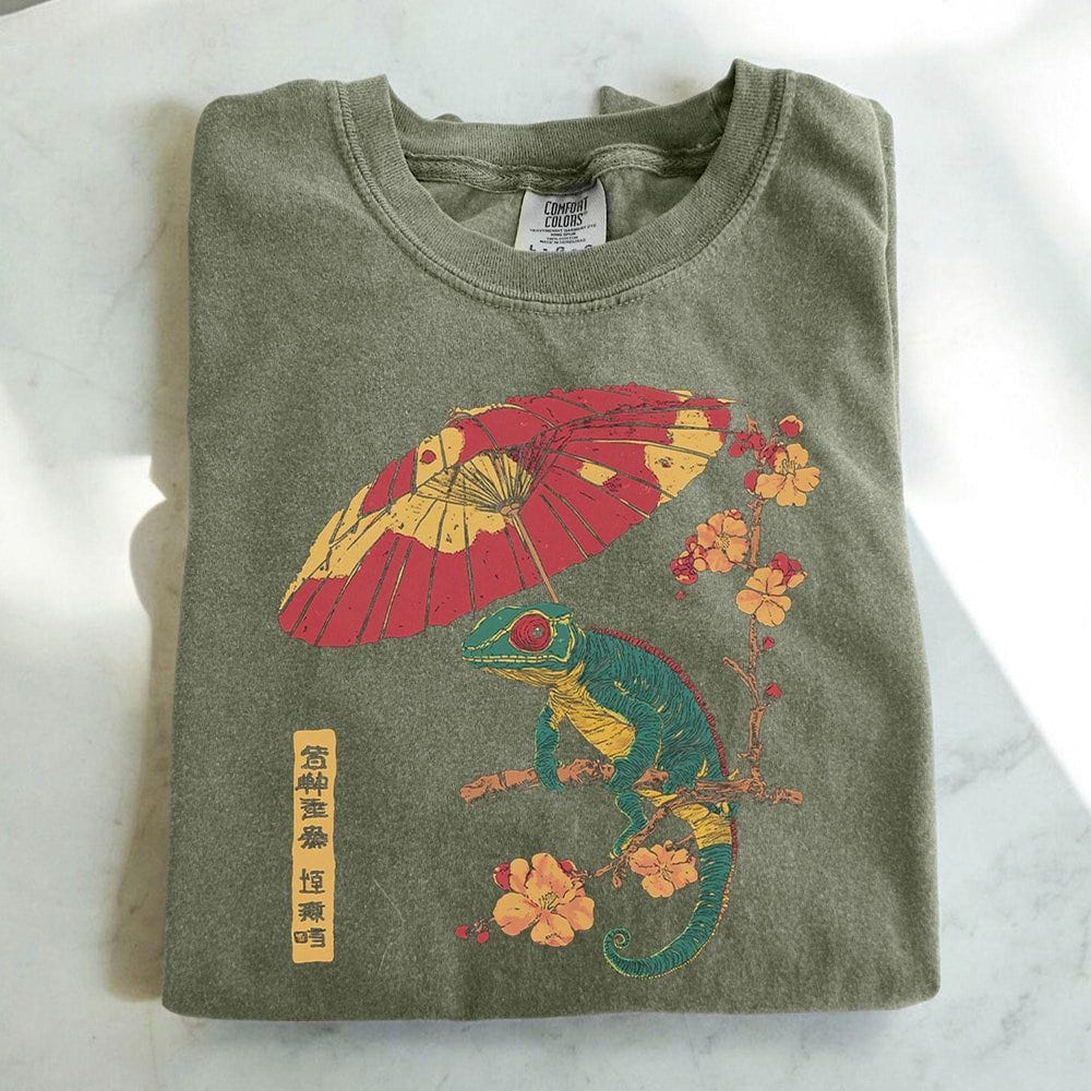 Chameleon Japanese T-Shirt - Charmed and Wyld