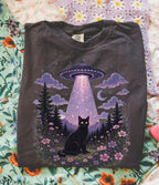 UFO Alien Abduction Cat T Shirt