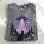 UFO Alien Abduction Cat T Shirt