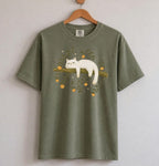 Sleepy White Cat T-Shirt - Charmed and Wyld