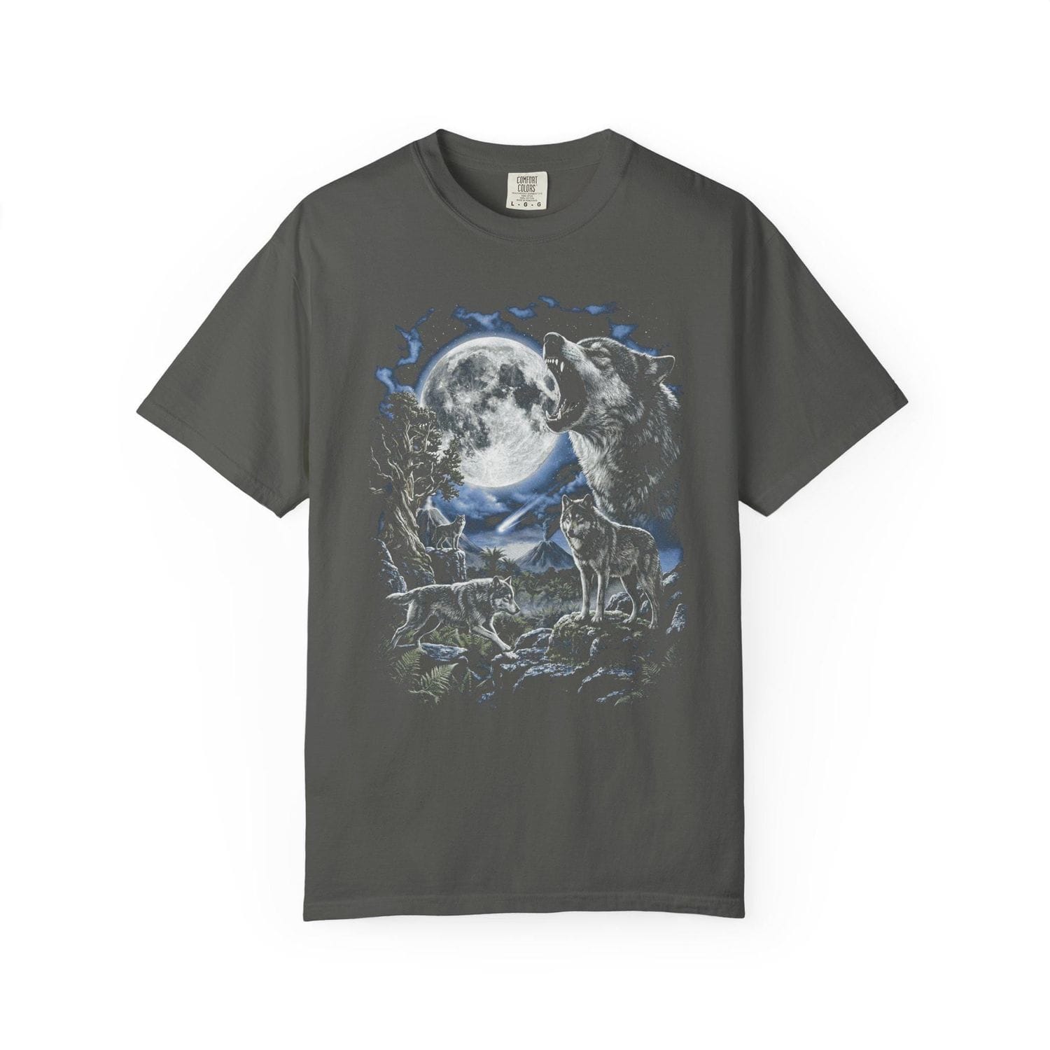 Vintage Wolf Moon Graphic T-Shirt - Charmed and Wyld