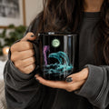 Dolphin Black Ceramic Mug