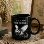Fairy Godpossum Black Ceramic Mug
