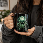 Mystical Frog Black Ceramic Mug