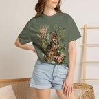 Botanical Wolf Wildflower T-shirt - Charmed and Wyld