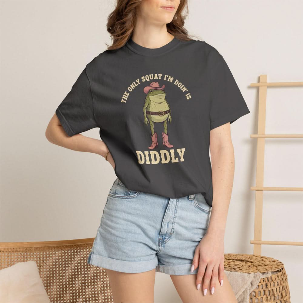 Doing Diddly Squat Frog T-shirt - Charmed and Wyld