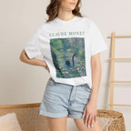 Claude Monet Inspired Black Cat T-shirt
