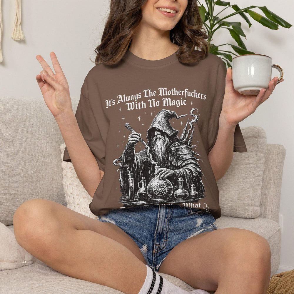 Cussing Wizard T-Shirt - Charmed and Wyld