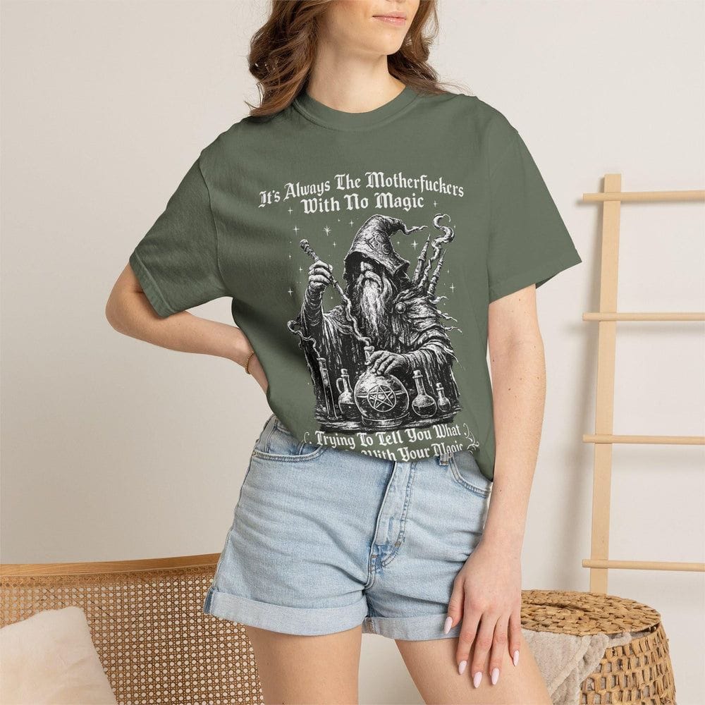Cussing Wizard T-Shirt - Charmed and Wyld