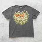 Orange Cat Wildflower T-Shirt