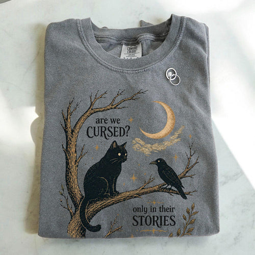 Are We Cursed Black Cat Raven T-Shirt