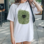 Black Cat Amongst Wildflowers Daisy T-Shirt - Charmed and Wyld