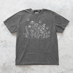 White Wildflower Sketch T-Shirt