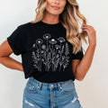 Minimal Wildflower Line Art T-Shirt - Charmed and Wyld