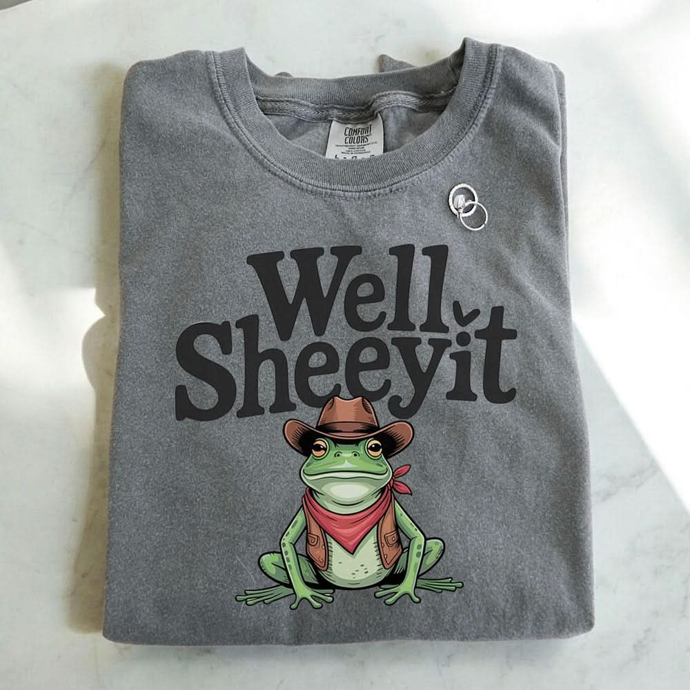 Well Sheeyit Frog Sheriff T-shirt