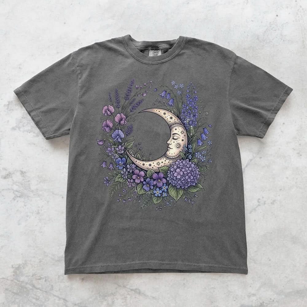 Purple Moon Floral Tshirt