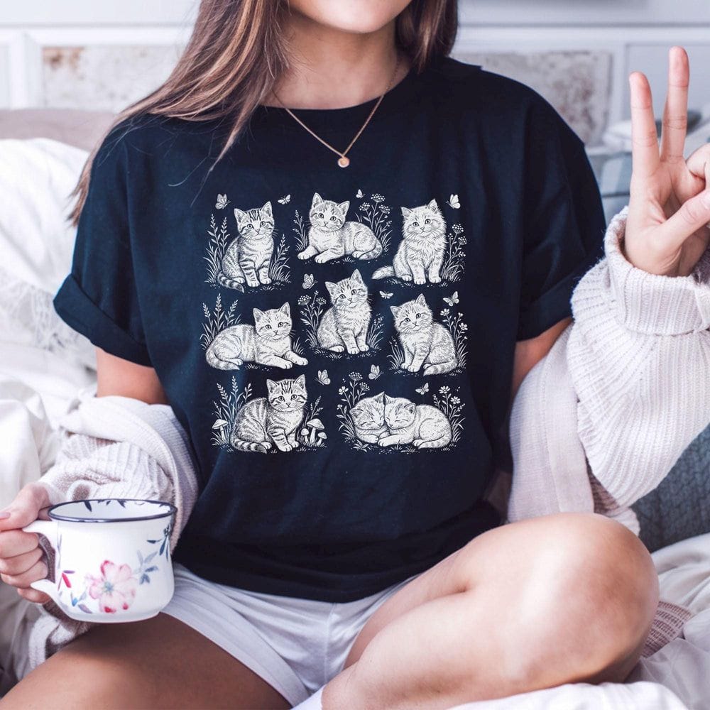 Cat Collage T-Shirt - Charmed and Wyld