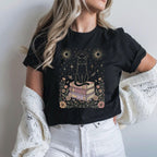 Celestial Cat on Books Tshirt