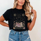 Celestial Cat on Books Tshirt