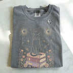 Celestial Cat on Books Tshirt