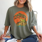 Bonsai Tree Sun and Frog T-Shirt - Charmed and Wyld