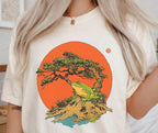 Bonsai Tree Sun and Frog T-Shirt - Charmed and Wyld