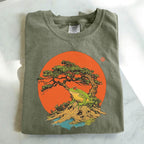 Bonsai Tree Sun and Frog T-Shirt - Charmed and Wyld