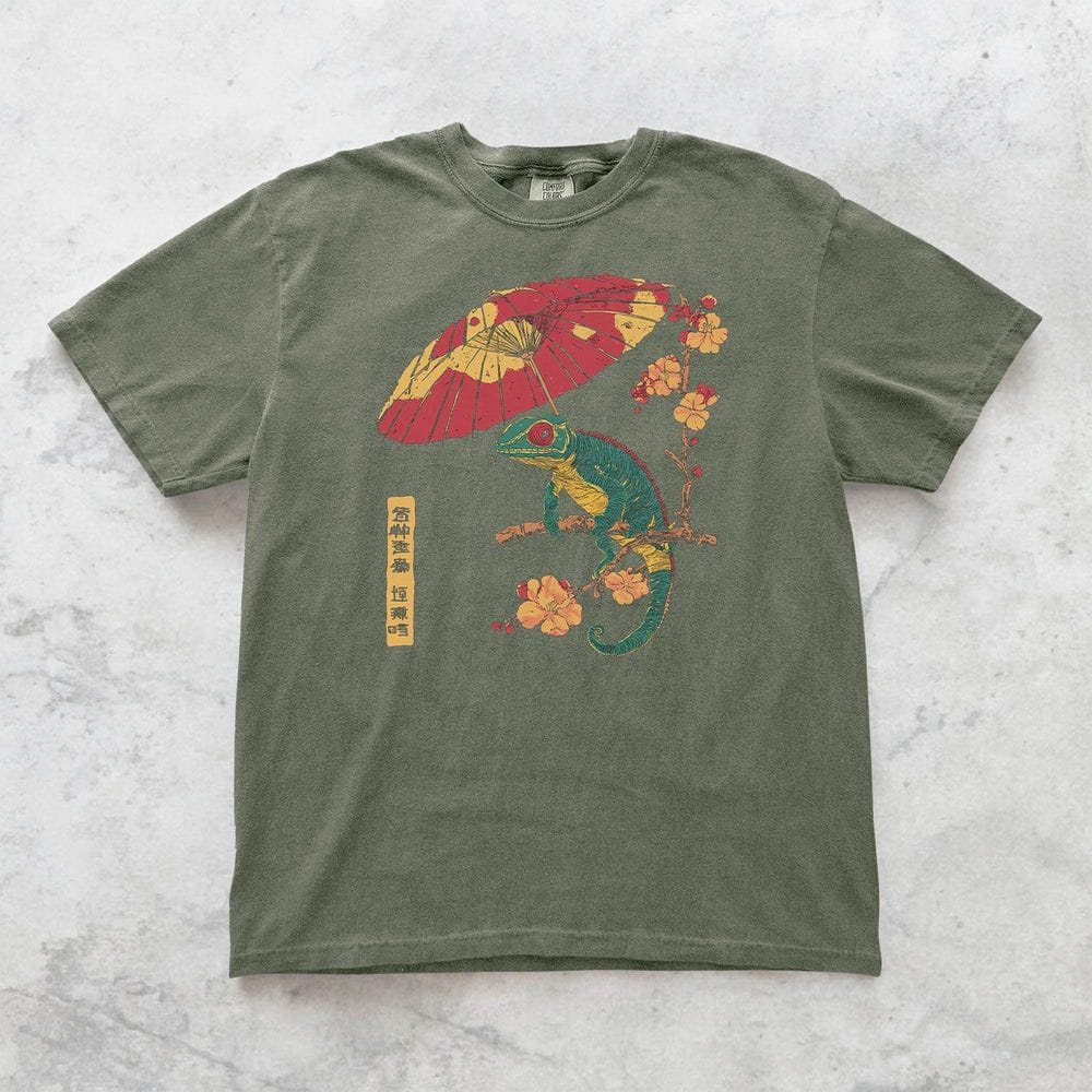 Chameleon Japanese T-Shirt - Charmed and Wyld