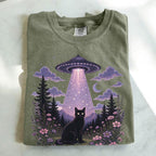 UFO Alien Abduction Cat T Shirt