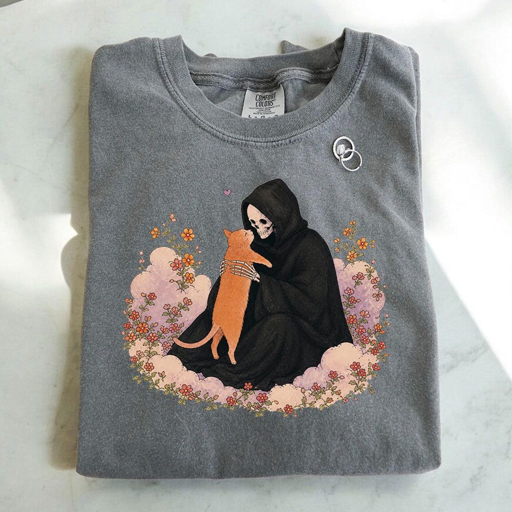 Grim Reaper Cat T-Shirt