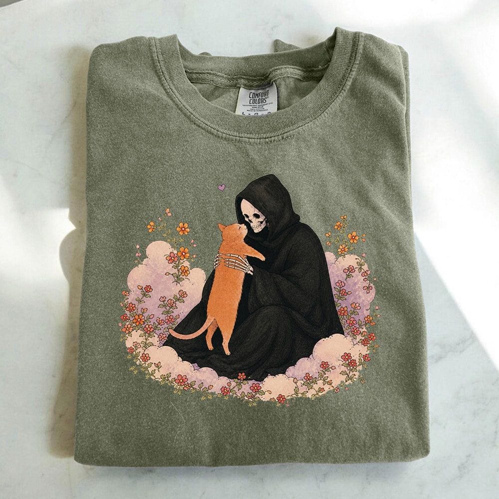 Grim Reaper Cat T-Shirt - Charmed and Wyld