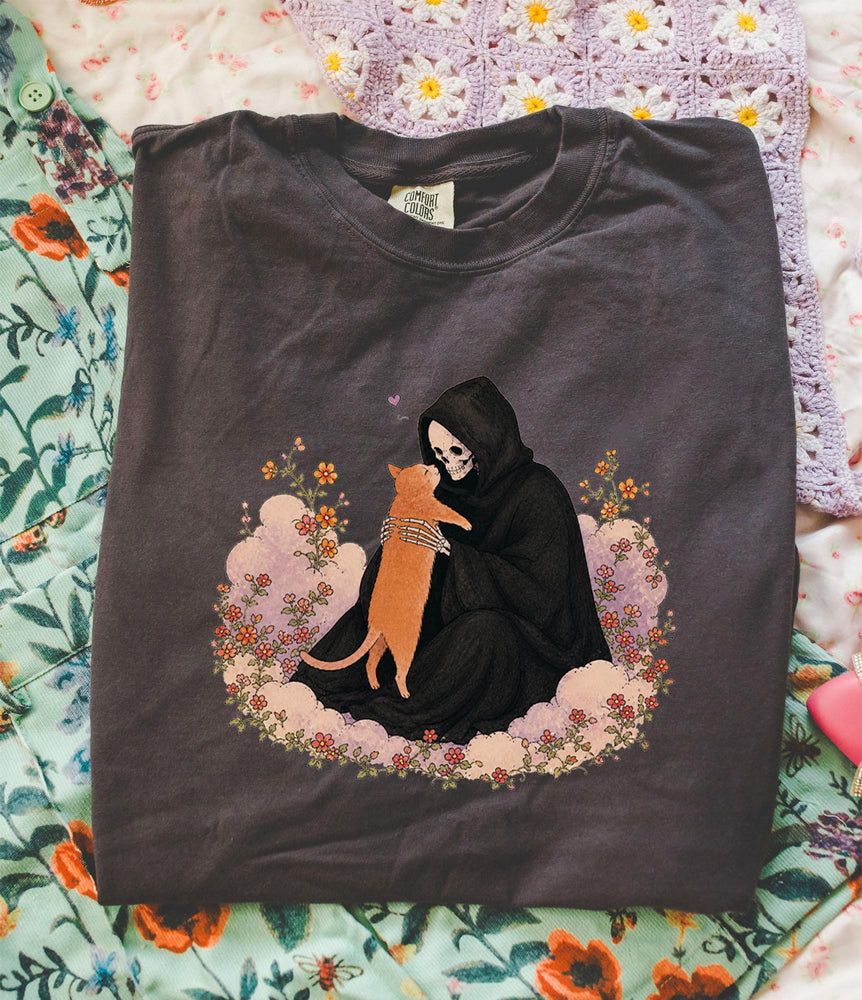 Grim Reaper Cat T-Shirt