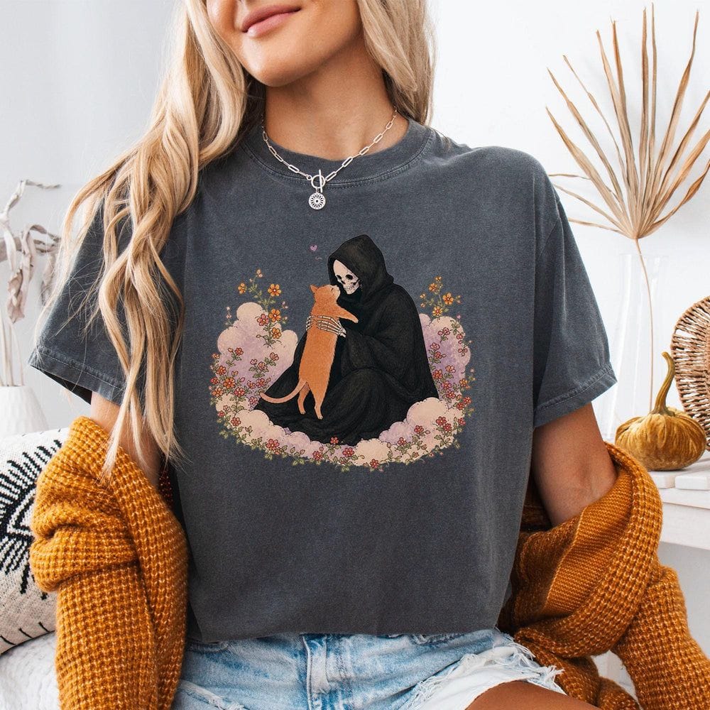Grim Reaper Cat T-Shirt - Charmed and Wyld