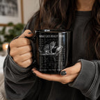 Funny Cat Science Black Ceramic Mug