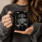 Alien Cat Black Ceramic Mug