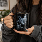 Mystical Koala Black Ceramic Mug