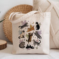 Fairy Cat Tote Bag, Cat Lover Tote, Cottagecore Tote Bag, Fairycore Bag, Whimsical Cat Gift, Fantasy Cat Tote, Cute Reusable Shopping Bag