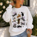 Fairy Cat Sweatshirt, Cat Lover Crewneck, Cottagecore Sweatshirt, Fairycore Whimsical Cat Sweater, Fantasy Cat Jumper, Cute Cat Mom Gift