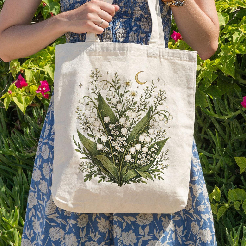 Lily of the Valley Cotton Tote Bag - Charmed and Wyld