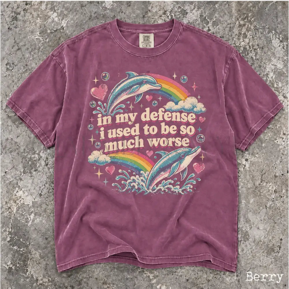 In My Defense Comfort Colors T-Shirt - Berry / S - T-Shirt