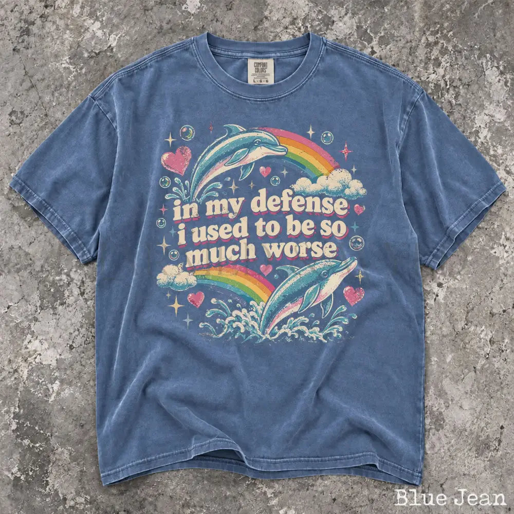 In My Defense Comfort Colors T-Shirt - Blue Jean / S - T-Shirt