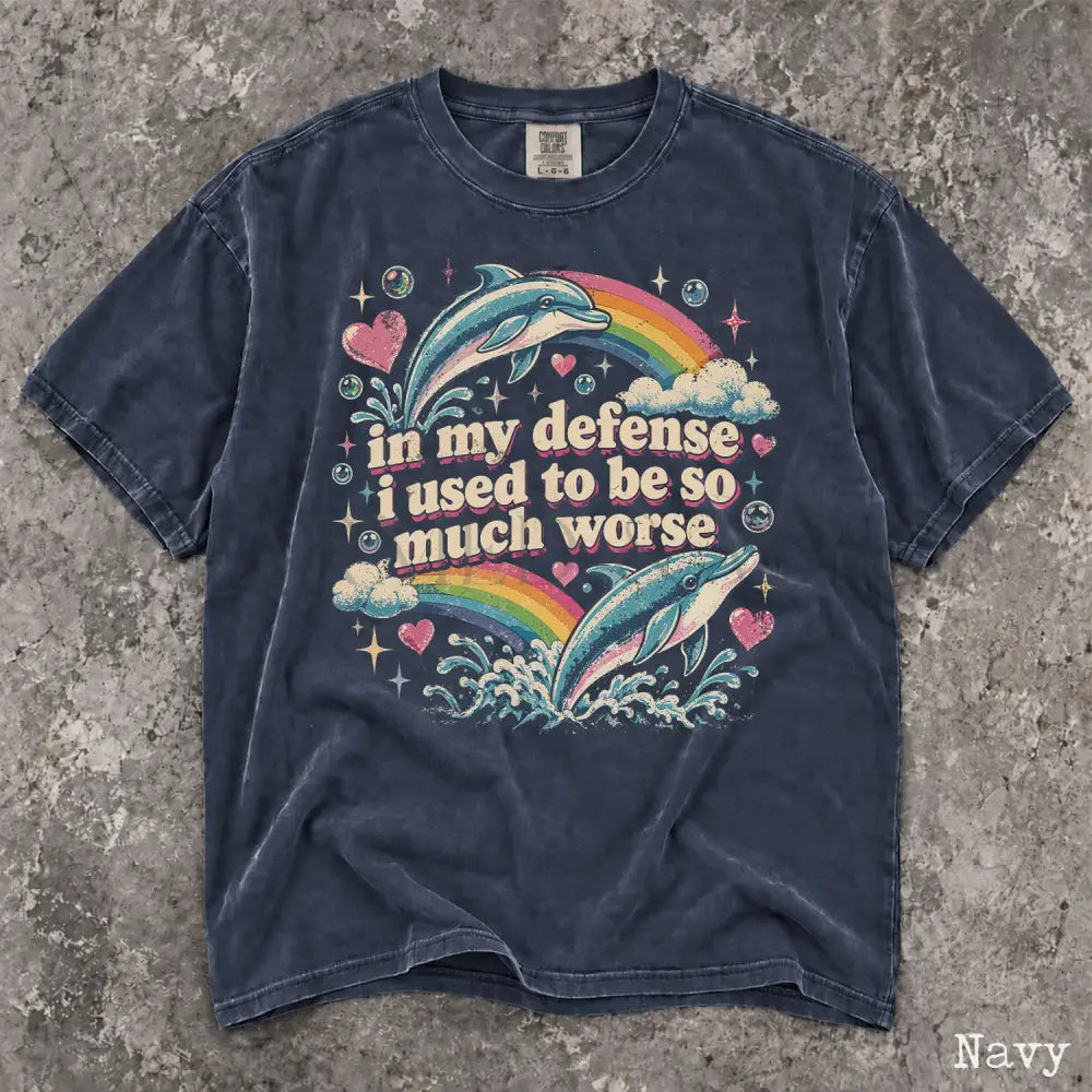 In My Defense Comfort Colors T-Shirt - Navy / S - T-Shirt