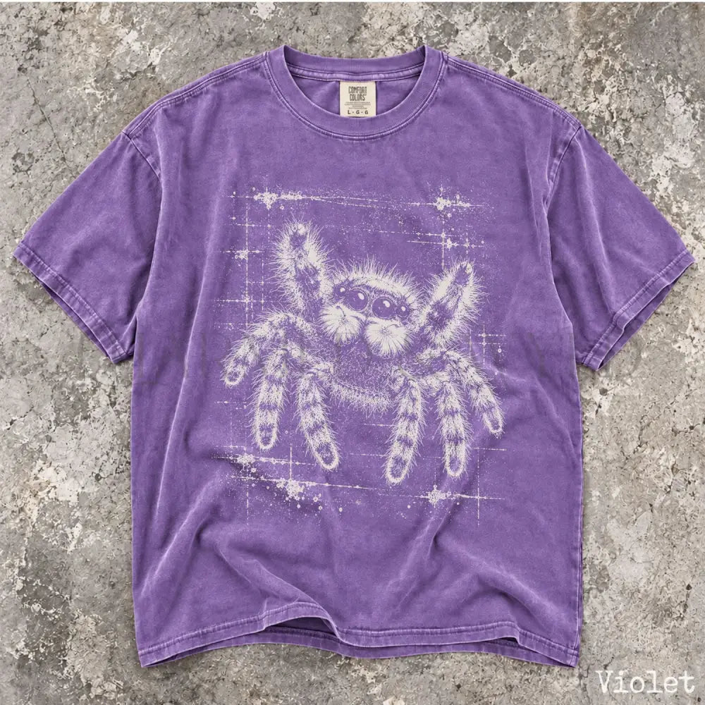 Jumping Spider Comfort Colors T-Shirt - Violet / S - T-Shirt