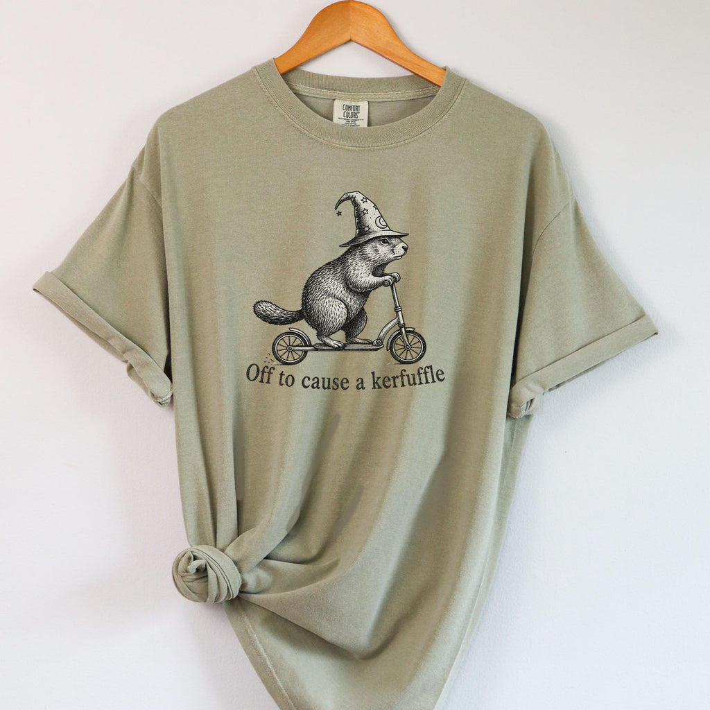Off to Cause a Kerfuffle Wizard Otter T-Shirt