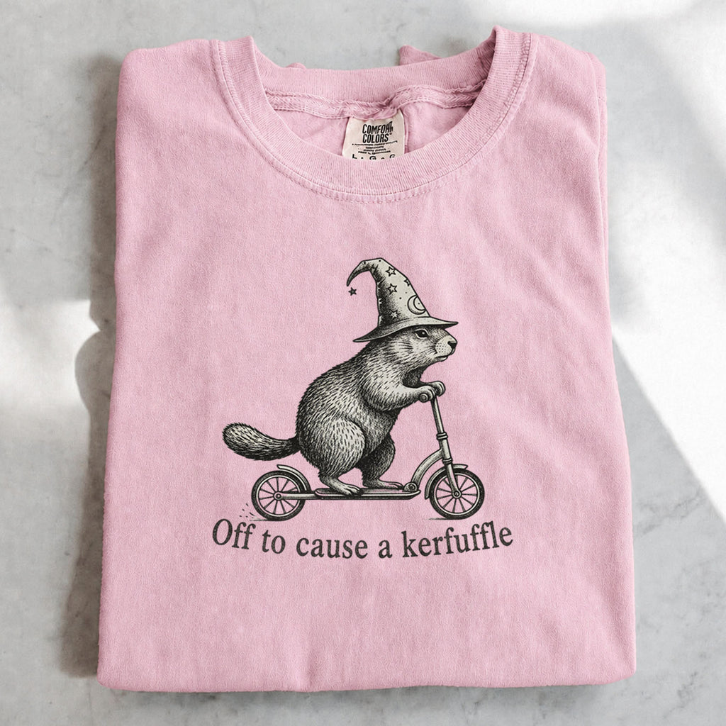 Off to Cause a Kerfuffle Wizard Otter T-Shirt