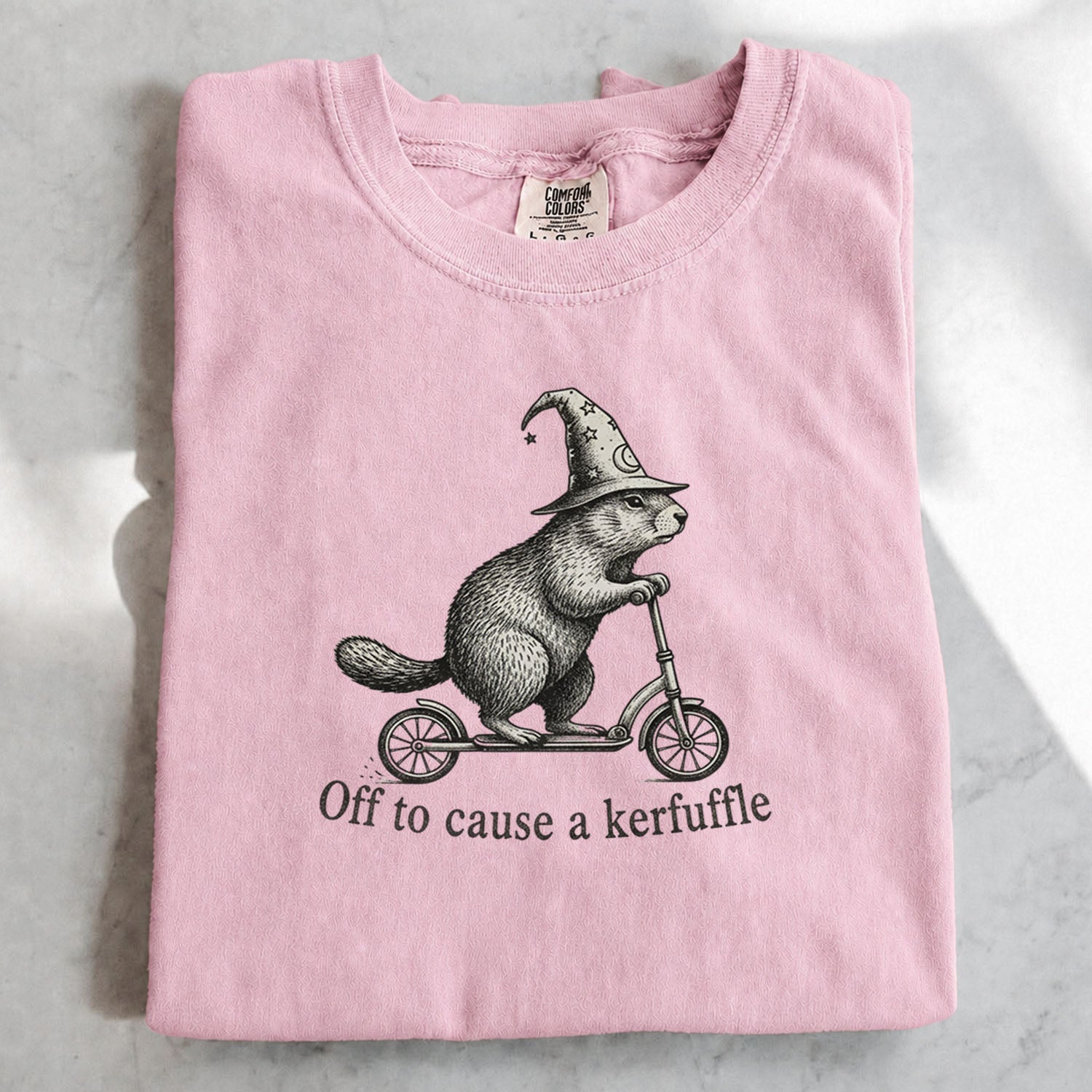 Off to Cause a Kerfuffle Wizard Otter T-Shirt