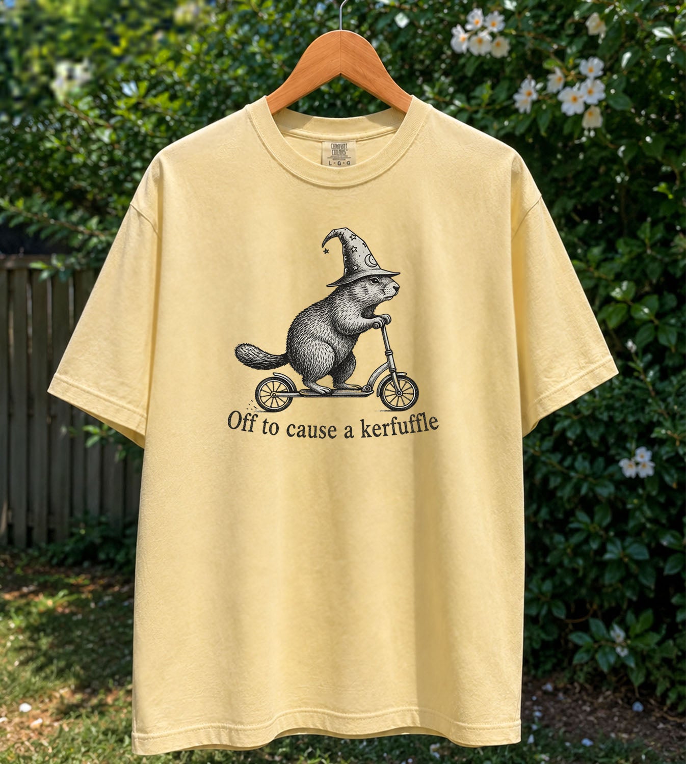 Off to Cause a Kerfuffle Wizard Otter T-Shirt