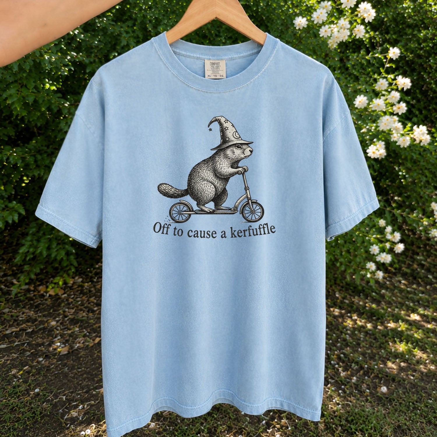 Off to Cause a Kerfuffle Wizard Otter T-Shirt