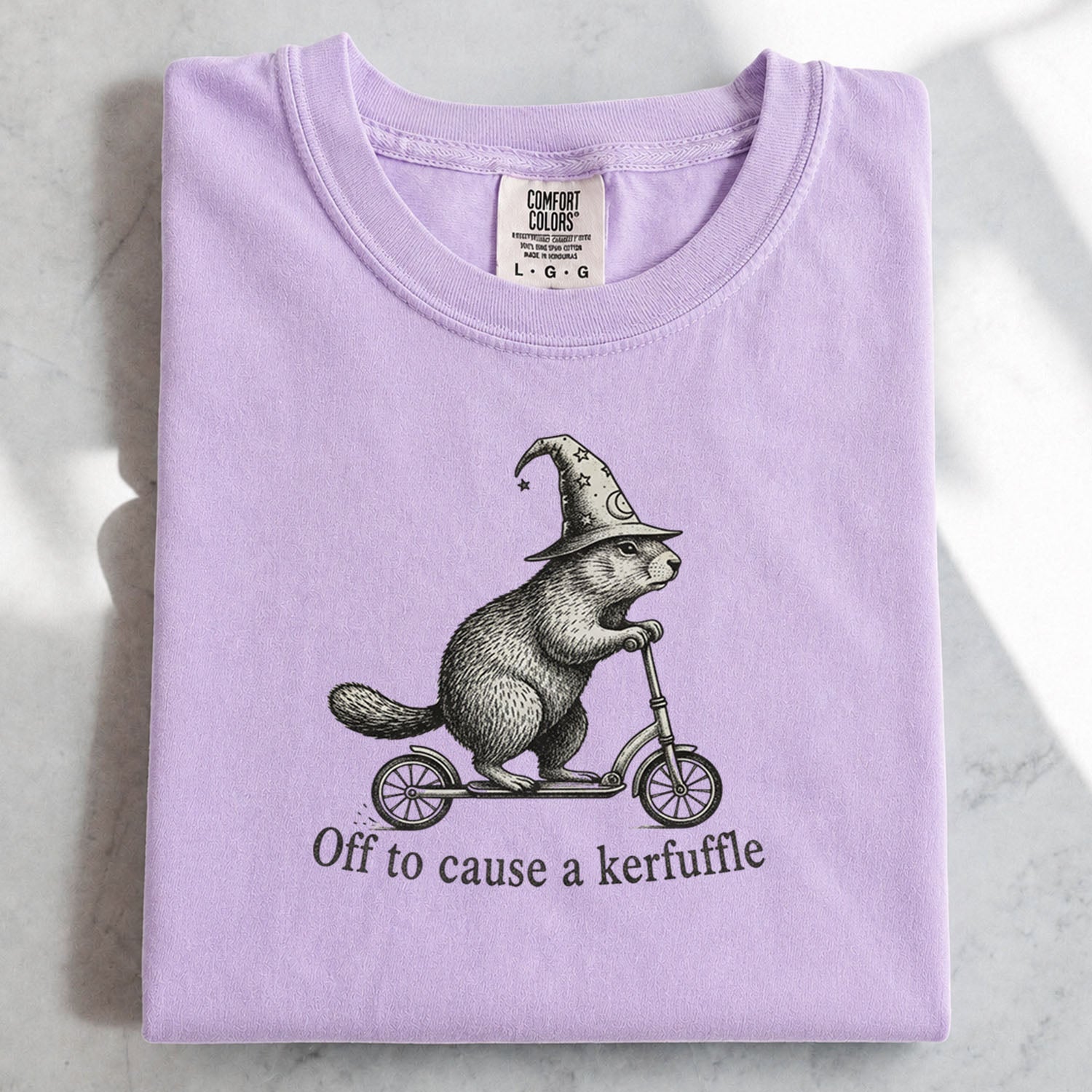 Off to Cause a Kerfuffle Wizard Otter T-Shirt