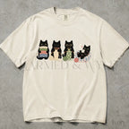 Knitting Black Cats Comfort Colors T-Shirt - T-Shirt